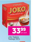 Joko Tagless Teabags-100's Per Pack