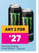 Monster Energy Drink Assorted-For Any 2 x 500ml