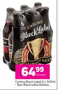 Carling Black Label-6 x 340ml Per Pack