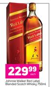 Johnnie Walker Red Label Blended Scotch Whisky-750ml Each