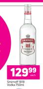 Smirnoff 1818 Vodka-750ml Each