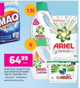 Ariel Auto Liquid 1L/1.5L, Auto Washing Powder 2kg Or Capsules 14's Assorted-Each
