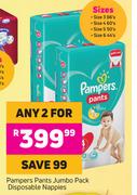 Pampers Pants Jumbo Pack Disposable Nappies-For Any 2