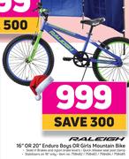 Raleigh 16" Or 20" Enduro Boys Or Girls Mountain Bike