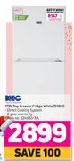 KIC 170L Top Freezer Fridge (White) 518/1