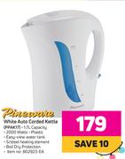 Pineware 1.7Ltr White Auto Corded Kettle PPAK17
