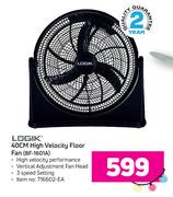 Logik 40Cm High Velocity Floor Fan BF-1601A