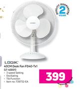 Logik 40Cm Desk Fan FD40-Tx1 LT-40D01