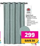 Always Home Eyelet Semi Blockout Curtain