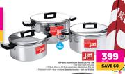 Hart 6 Piece Aluminium Solid Lid Pot Set-Per Set