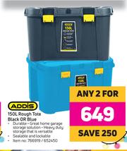 Special Addis 150L Rough Tote Black Or Blue For Any 2 m.guzzle .za
