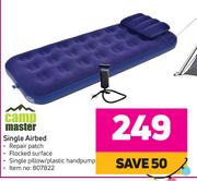 Airbed at game hotsell
