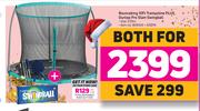 Bounceking 10Ft Trampoline Plus Dunlop Pro Slam Swingball-For Both