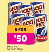 Lucky Pet Sardines-6 x 400g