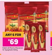 Fatti's & Moni's Macaroni Or Spaghetti-For Any 6 x 500g