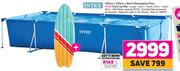 Intex Rectangular Pool-450cm x 220cm x 84cm Plus Surfs Up Mat