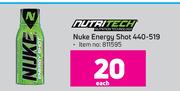 Nutritech Nuke Energy Shot 440-519-Each