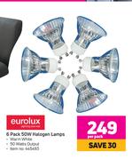 Eurolux 6 Pack 50W Halogen Lamps-Per Pack