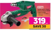 Ryobi 500W 10mm Impact Drill Or 115mm 650W Angle Grinder-Each