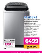 Samsung 15Kg Active Dual Wash W/Machine (Metallic) WA15J5730SS.FA