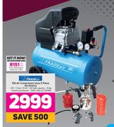 Tradeair 50L Air Compressor Plus 5 Piece Accessory
