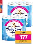Baby Soft 2 Ply Toilet Tissue-For 2 x 18's Pack