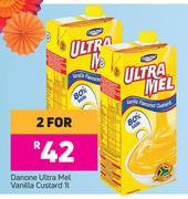 Danone Ultra Mel Vanilla Custard-For 2 x 1L