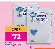 Gold Value White Sugar-For 2 x 2.5Kg