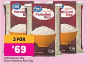 Great Value Long Grain Parboiled Rice-For 3 x 2Kg
