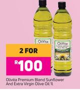 Olivita Premium Blend Sunflower And Extra Virgin Olive Oil-For 2 x 1Ltr