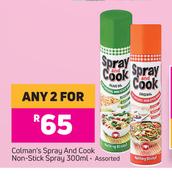 Colman's Spray And Cook Non-Stick Spray Assorted-For Any 2 x 300ml 