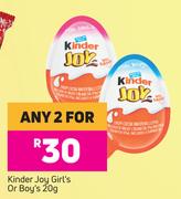 1 Kinder Joy Girl's Or Boy's-For Any 2 x 20g