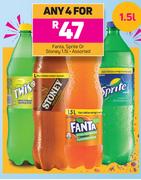 Fanta, Sprite Or Stoney Assorted-For Any 4 x 1.5L