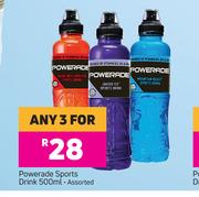 Powerade Sports Drink Assorted-For Any 3 x 500ml