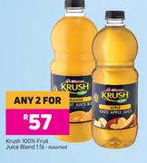 Krush 100% Fruit Juice Blend Assorted-For Any 2 x 1.5L