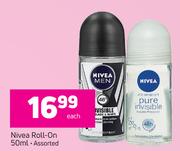 Nivea Roll On Assorted-50ml Each