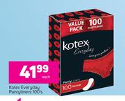 Kotex Everyday Pantyliners-100's Pack Each