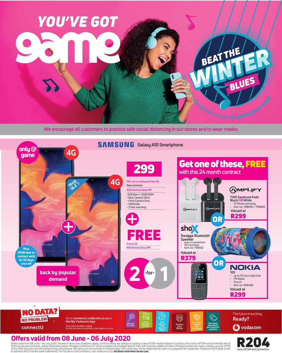 Game Vodacom Beat The Winter Blues 8 June 6 July 2020 Www Guzzle Co Za