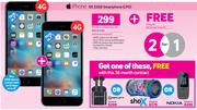 2 x Apple iPhone 6S 32GB Smartphone (CPO) 4G-On uChoose Flexi 125 + On Promo 65