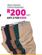Mens Stretch Chinos Assorted-For 2