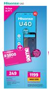 Hisense U40 4G-On Smart XS+