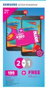 2 x Samsung A2 Core Smartphone 4G-On uChoose Flexi 125 + On Promo 65