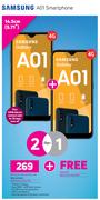 2 x Samsung A01 Smartphone 4G-On uChoose Flexi 125 + On Promo 85