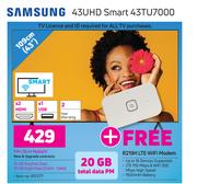 Samsung 43" UHD Smart TV 43TU7000-On My Gig 10