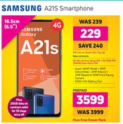 Samsung A21S Smartphone 4G-On Smart XS+ Top Up