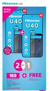 2 x Hisense U40 4G-On uChoose Flexi 125 + On Promo 65