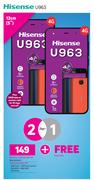 2 x Hisense U963 4G-On uChoose Flexi 125 + Free Power Pack
