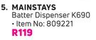 Mainstays Batter Dispenser K690
