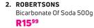 Robertsons Bicarbonate Of Soda-500g