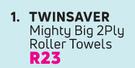 Twinsaver Mighty Big 2 Ply Roller Towels